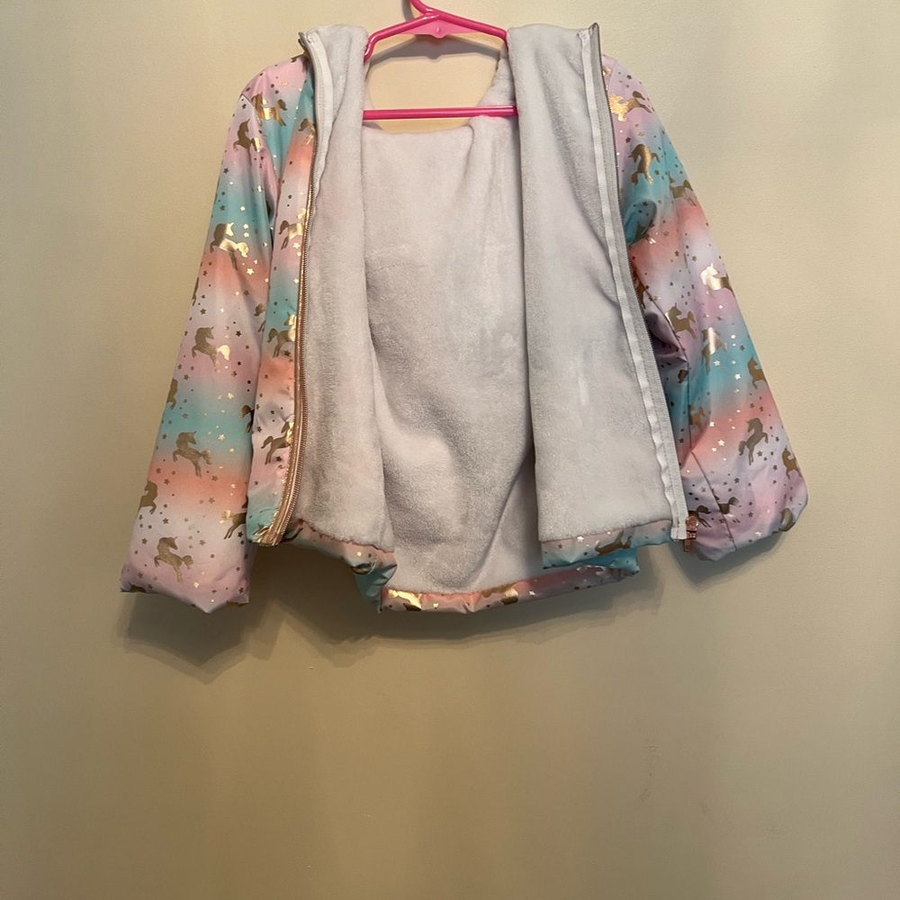 Unicorn Print Kids Jacket - Picture 2 of 4